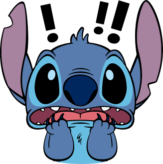 Stitch Assustado - Tecido Claro