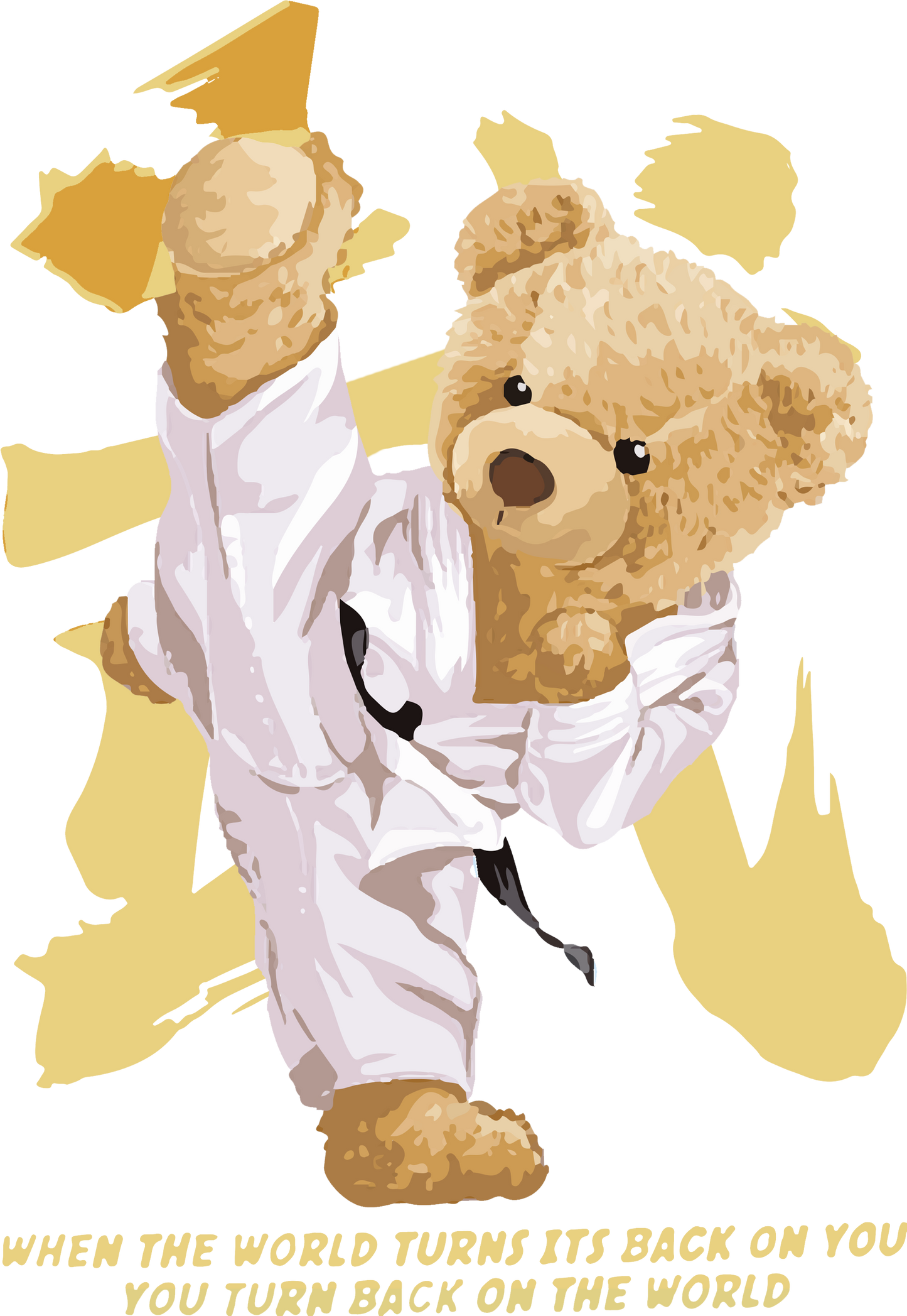 Estampa Aplicável Teddy o Urso Kung Fu