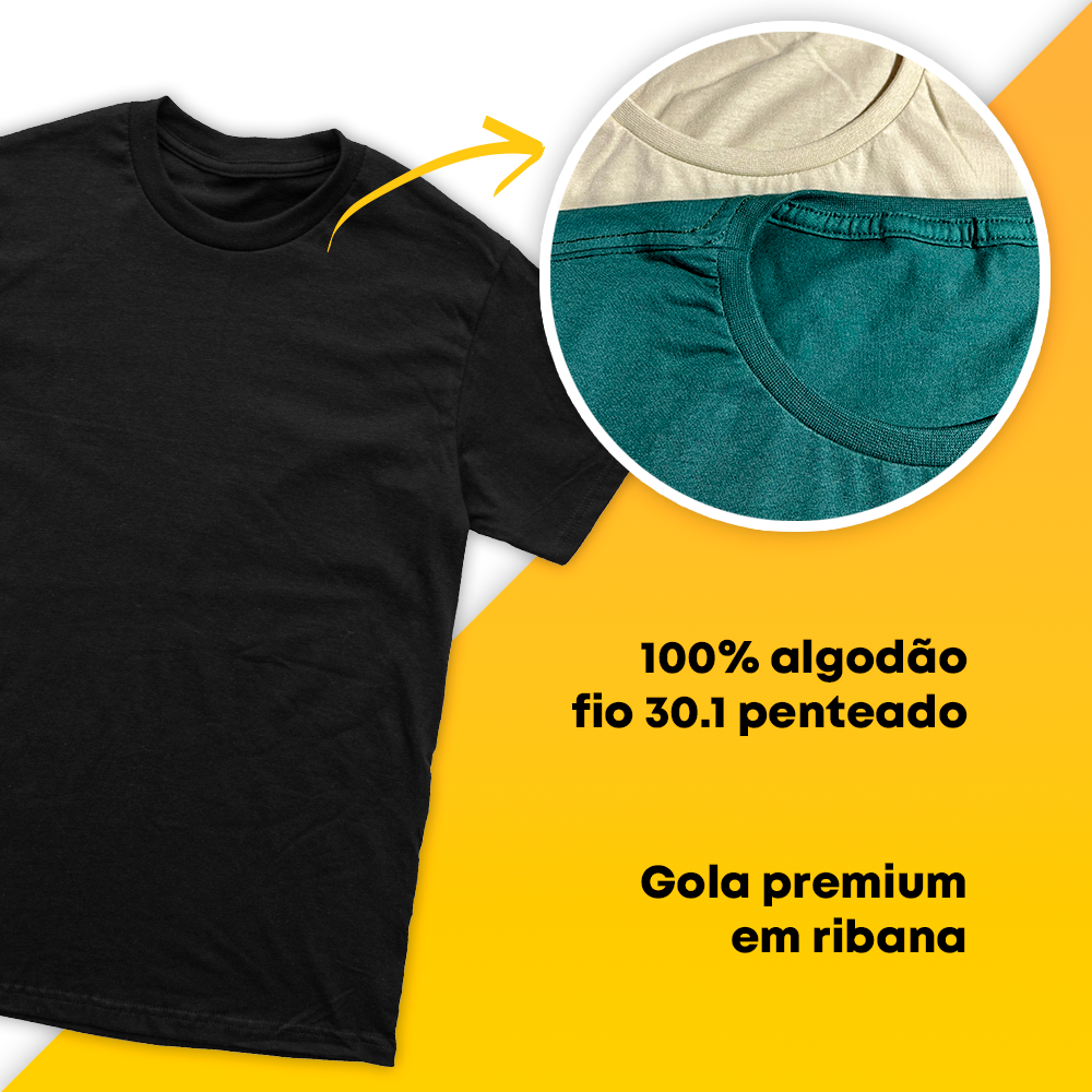 Camiseta Salmão 100% algodão T-Shirt 30.1  Penteado