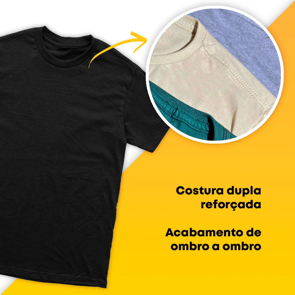 Camiseta Salmão 100% algodão T-Shirt 30.1  Penteado