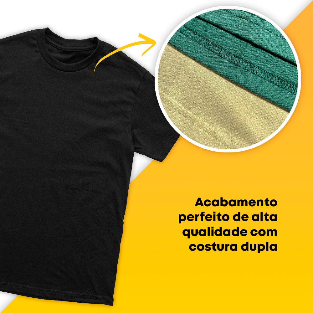 Camiseta Salmão 100% algodão T-Shirt 30.1  Penteado