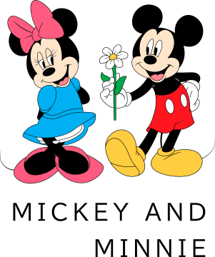 Mickey and Minnie Flower Present