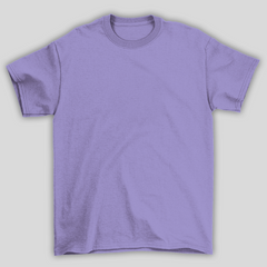 Camiseta lilas 100% algodão T-Shirt 30.1 Penteado Camiseta lilas 100% algodão T-Shirt 30.1 Penteado