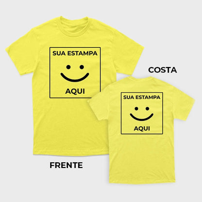 Camiseta 100% algodão T-Shirt 30.1 + ESTAMPADA FRENTE E COSTA