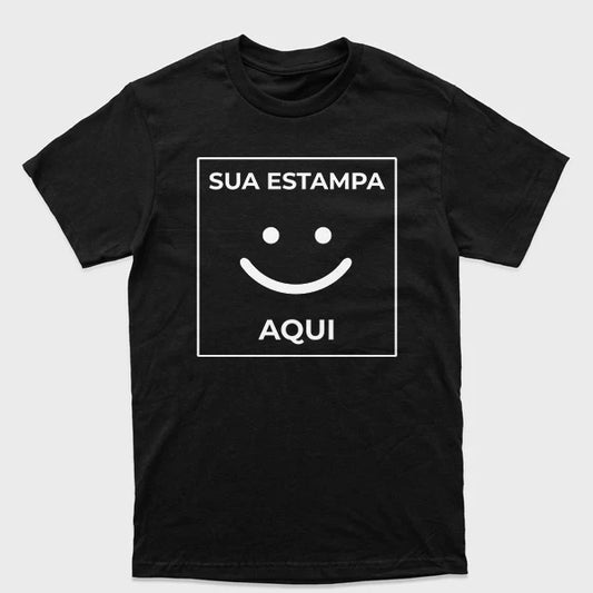 Camiseta 100% algodão T-Shirt 30.1 + ESTAMPA JÁ PRENSADA