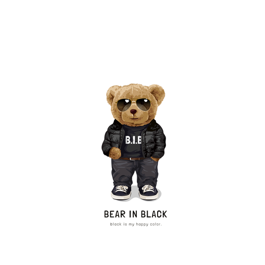 Estampa Aplicável Teddy Bear in Black