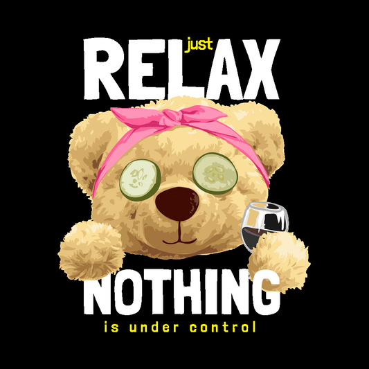 Estampa Aplicável Teddy Bear Just Relax