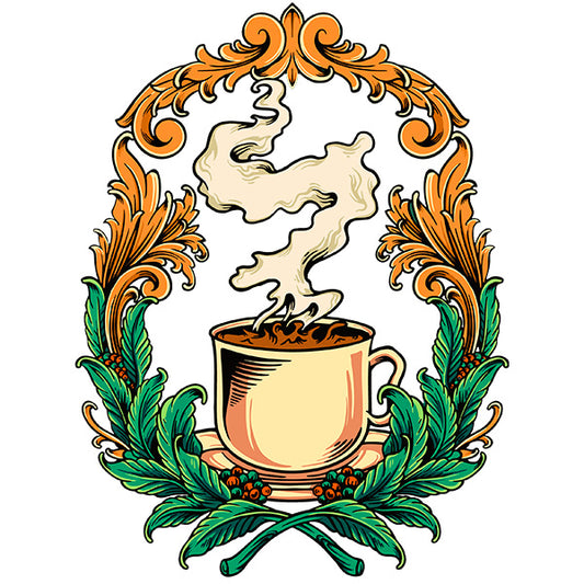 Estampa Aplicável Café Grãos Coffee