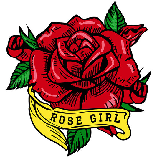 Estampa Aplicável Rose Girls Rosa Flor