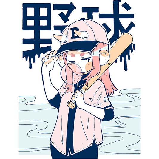 Estampa Aplicável Tumblr Baseball Girl