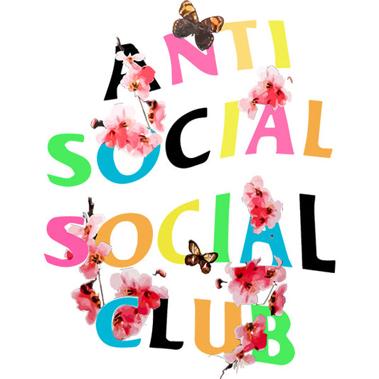 Estampa Aplicável Anti Social Club Logo