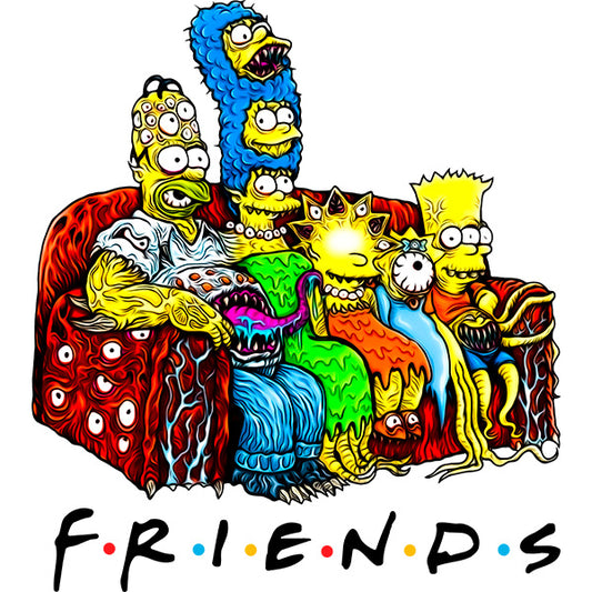 Estampa Aplicável Os Simpsons Familia Alien