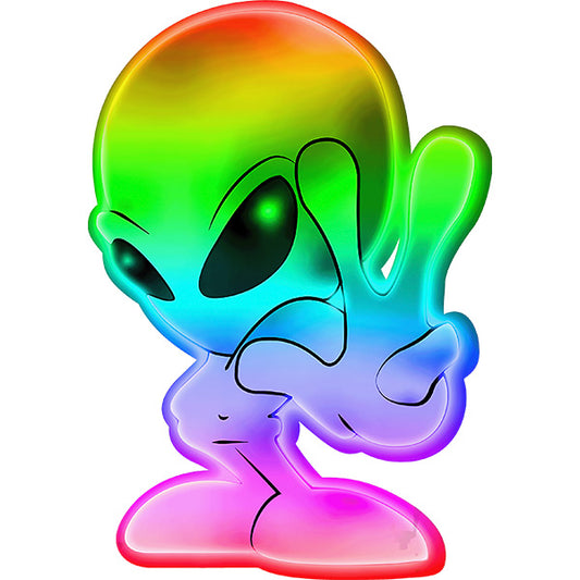 Estampa Aplicável Rainbow Colors Alien