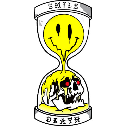Estampa Aplicável Smile Death Caveira Ampulheta