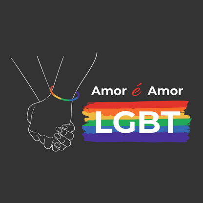 AMOR É AMOR - tecido escuro