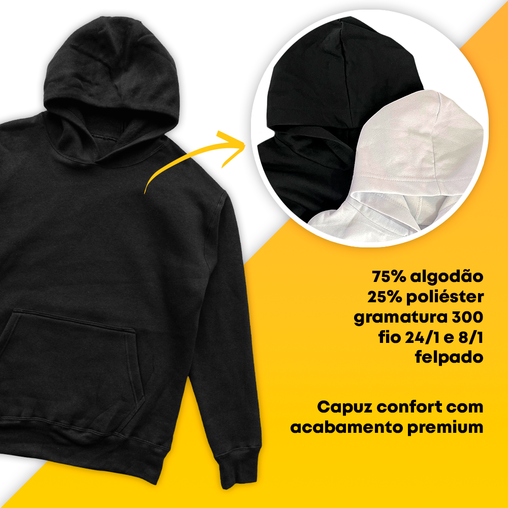 Blusa moletom canguru Pérola Premium