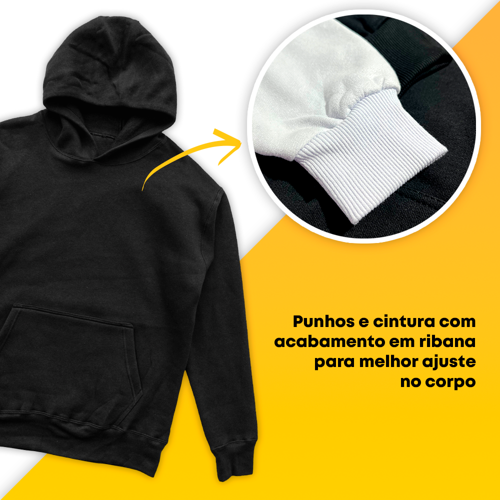 Blusa moletom canguru Amarelo Premium