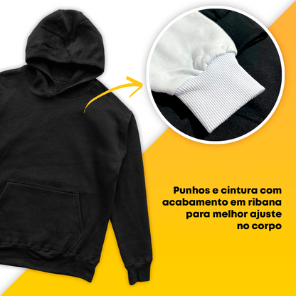 Blusa moletom canguru Cinza Premium