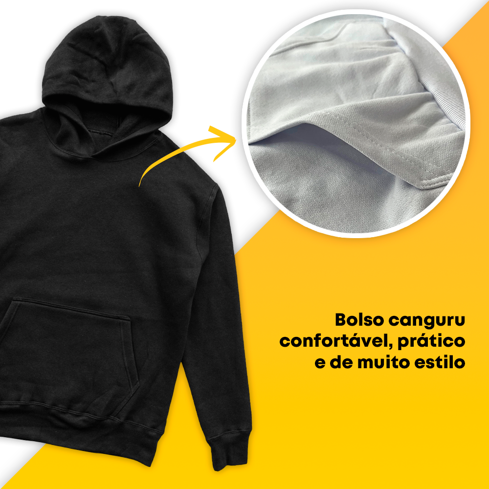 Blusa moletom canguru Amarelo Premium