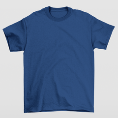 Camiseta Azul Marinho 100% algodão T-Shirt 30.1 Penteado