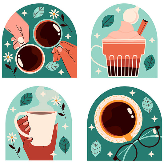 Estampa Aplicável Momentos com Café Coffee