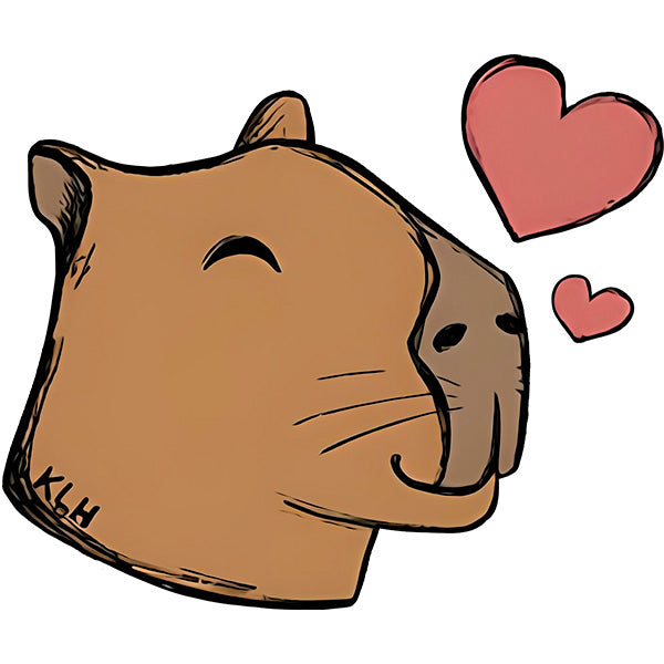 Estampa Aplicável DTF Capybara Love Capivara