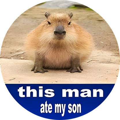 Estampa Aplicável DTF This Man Ate My Son Capivaras