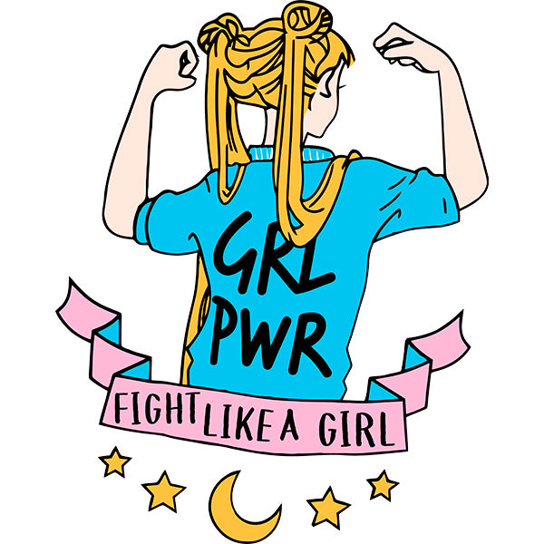 Estampa Aplicável DTF Fight Like a Girl Power