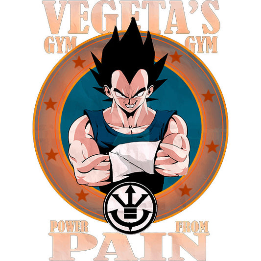 Estampa Aplicável DTF Vegeta Gym Academia
