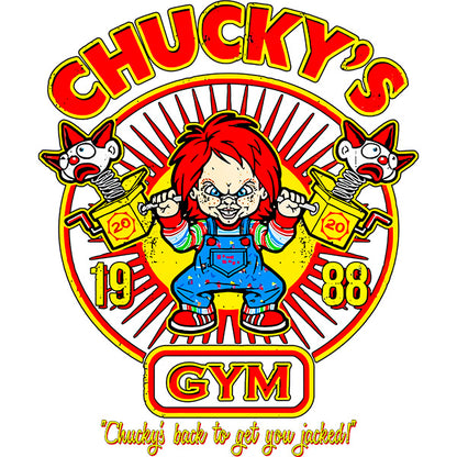 Estampa Aplicável DTF Chucky's Gym