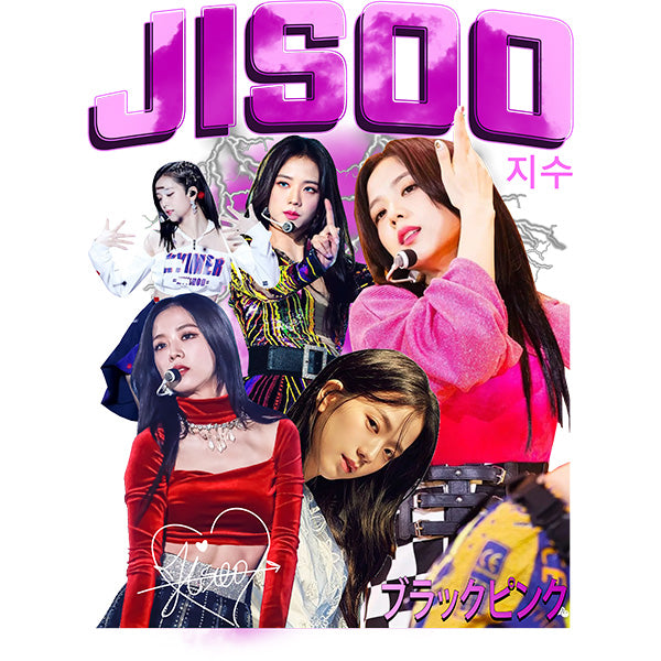 Estampa Aplicável DTF Jisoo Logo Blackpink