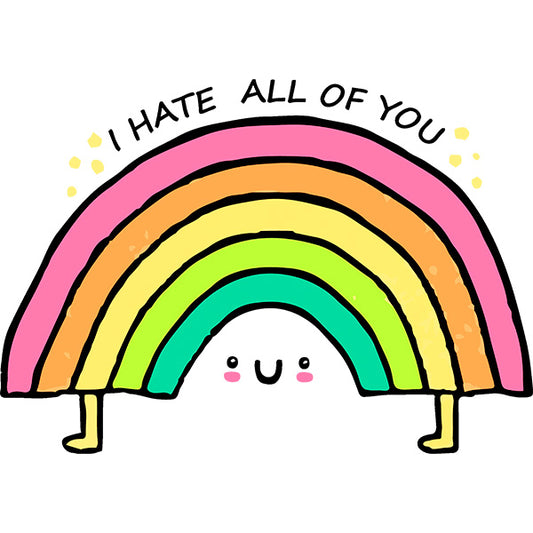 Estampa Aplicável DTF I Hate All of You LGBT