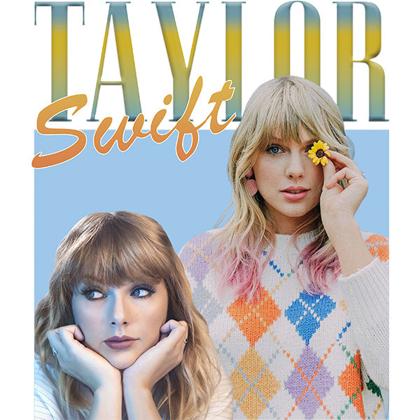 Estampa Aplicável DTF Taylor Swift 90s Pop