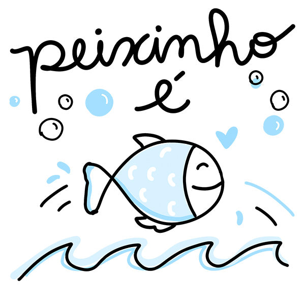 Estampa Aplicável Filho de Peixe + Peixinho É