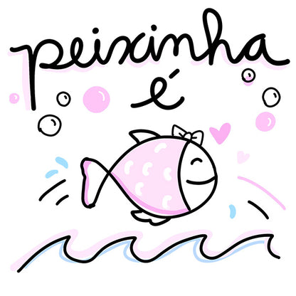 Estampa Aplicável Filha de Peixe + Peixinha É