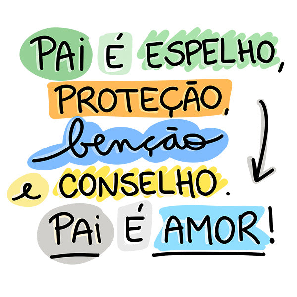 Estampa Aplicável DTF Pai é Espelho