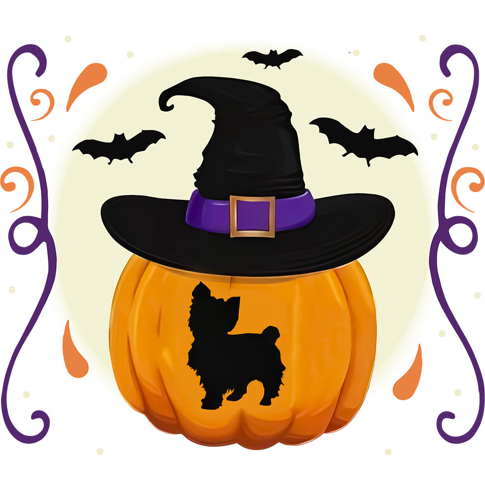 Estampa Aplicável DTF Halloween Chapéu Abobora