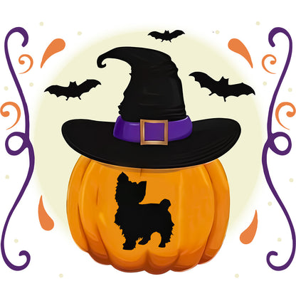 Estampa Aplicável DTF Halloween Chapéu Abobora