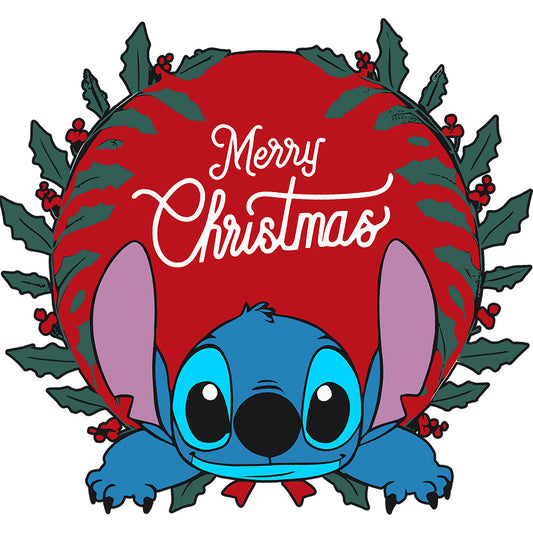 Estampa Aplicável DTF Disney Merry Christmas Lilo & Stitch Natal